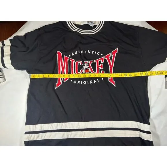 Vintage Mickey & Co. Hockey Style Sweatshirt Mens Size XL Black White Embroidery - Picture 7 of 9